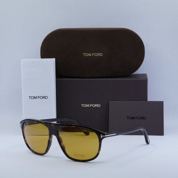 Final Price! Tom Ford Prescott FT1027 52E Havana Brown Sunglasses - Picture 1 of 10